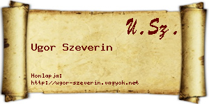Ugor Szeverin névjegykártya